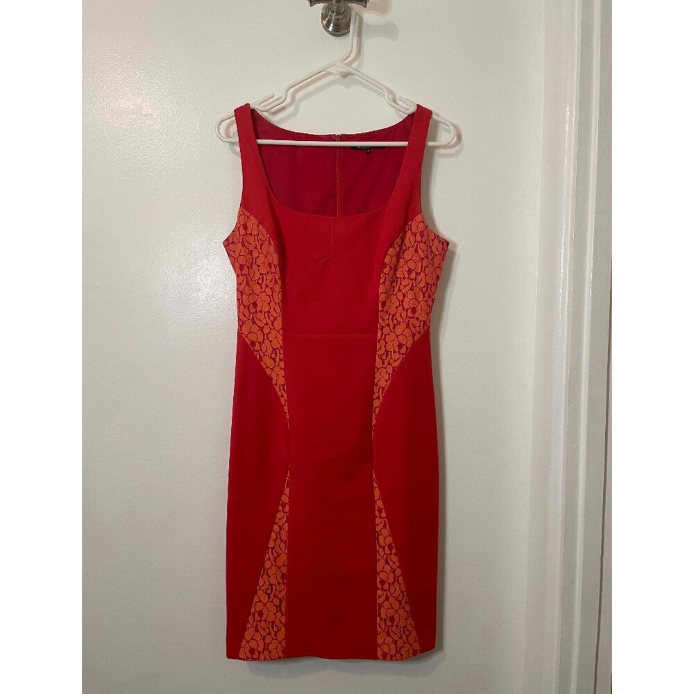Black Halo Red Liana Lace Cocktail Dress Size 10
